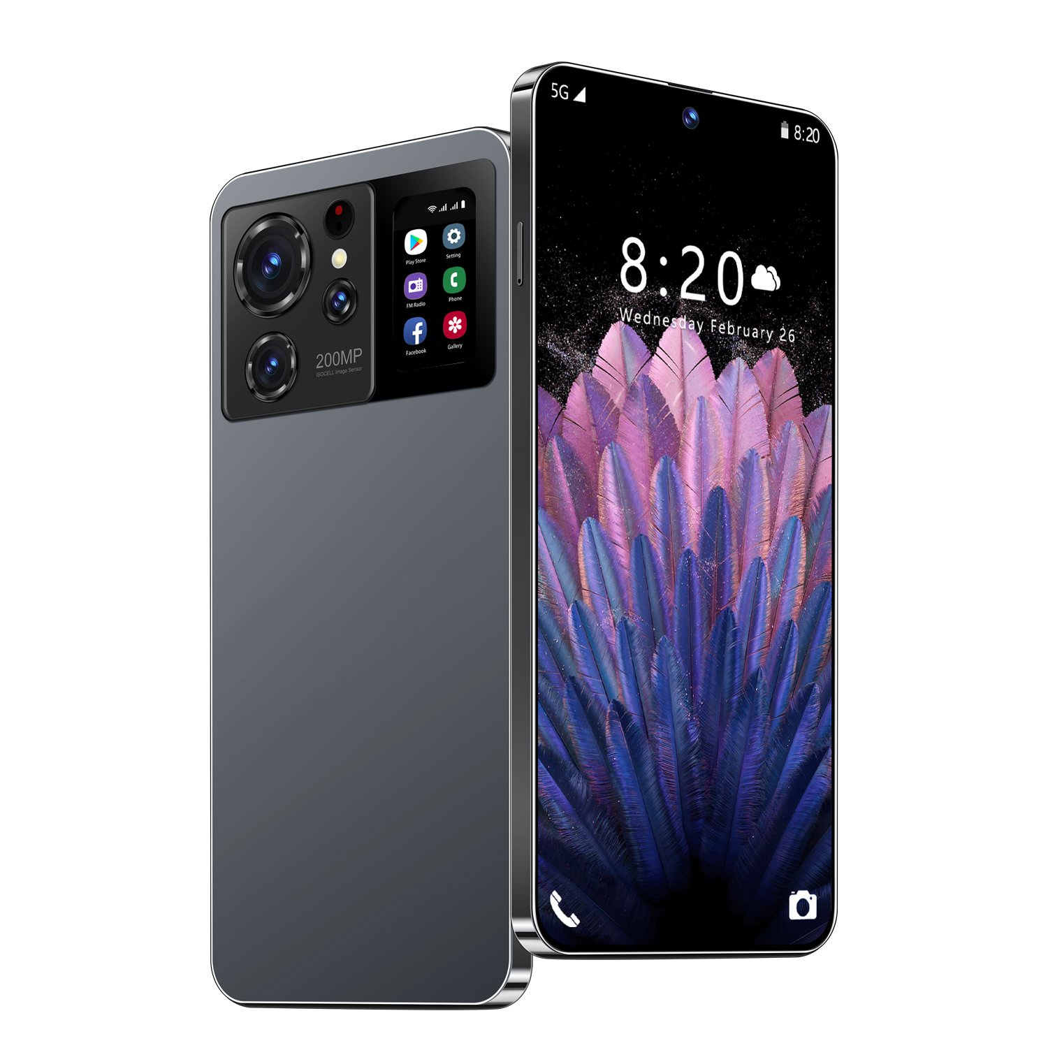 2024 Original S25 Ultra 5G Smartphone 7.3 Inch Full HD Screen Android 13 Decacore CPU LTE 8000mAh Battery EU Plug Global Version